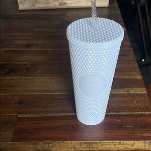 Starbucks Textured White Tumbler with Straw